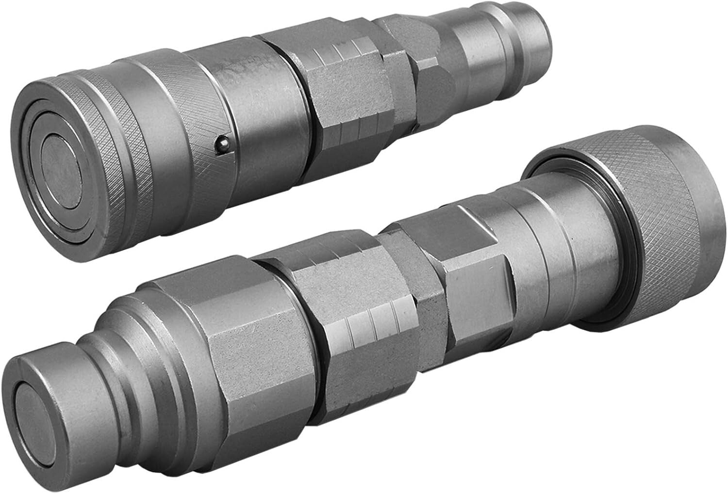Compact Brass Hydraulic Coupler Adapter Set with Dust Caps for Clean Connections