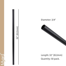Load image into Gallery viewer, Matte Black Aluminum Balusters 32-Inch Round, Pack of 50 - Never-Rust Design