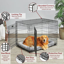 Load image into Gallery viewer, Life Stages 42" Metal Dog Crate with Enhanced Security for Large Dogs 71-90lbs