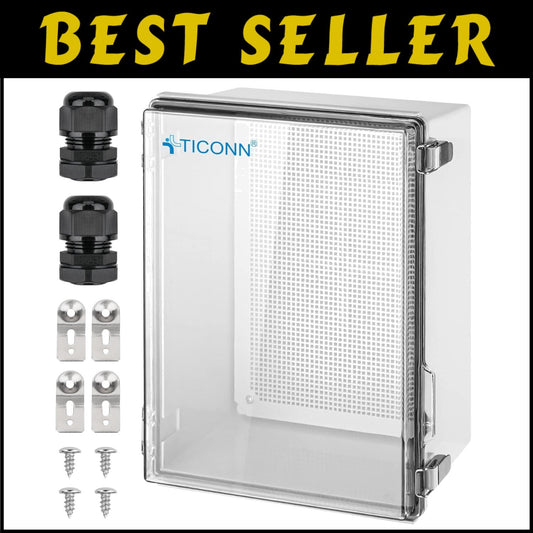 Secure IP67 Waterproof Electrical Junction Box with Transparent Cover 15.7x11...