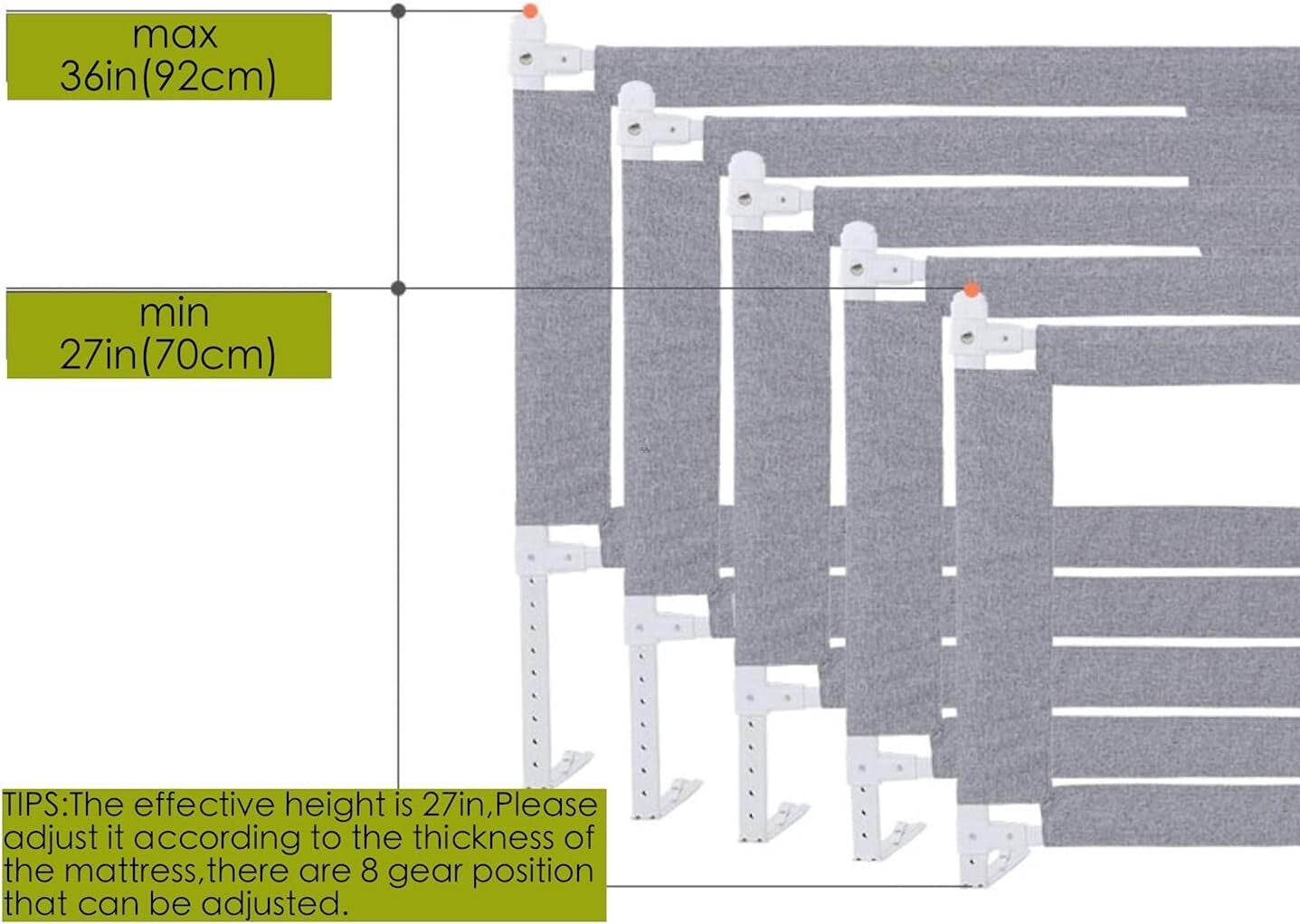 BabyGuard 79in Bed Rail for Toddlers - Easy Install & Compatible with All Beds