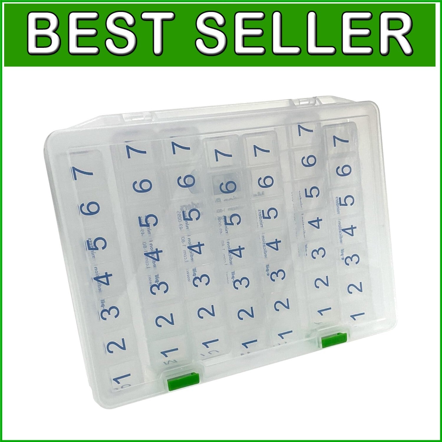 7-Day Clear Weekly Pill Organizer - Your All-in-One Medication Solution