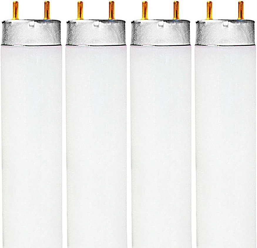 Brighten Spaces with 4-Pack 48 Inch T8 Fluorescent Tube Bulbs - 6500K Daylight