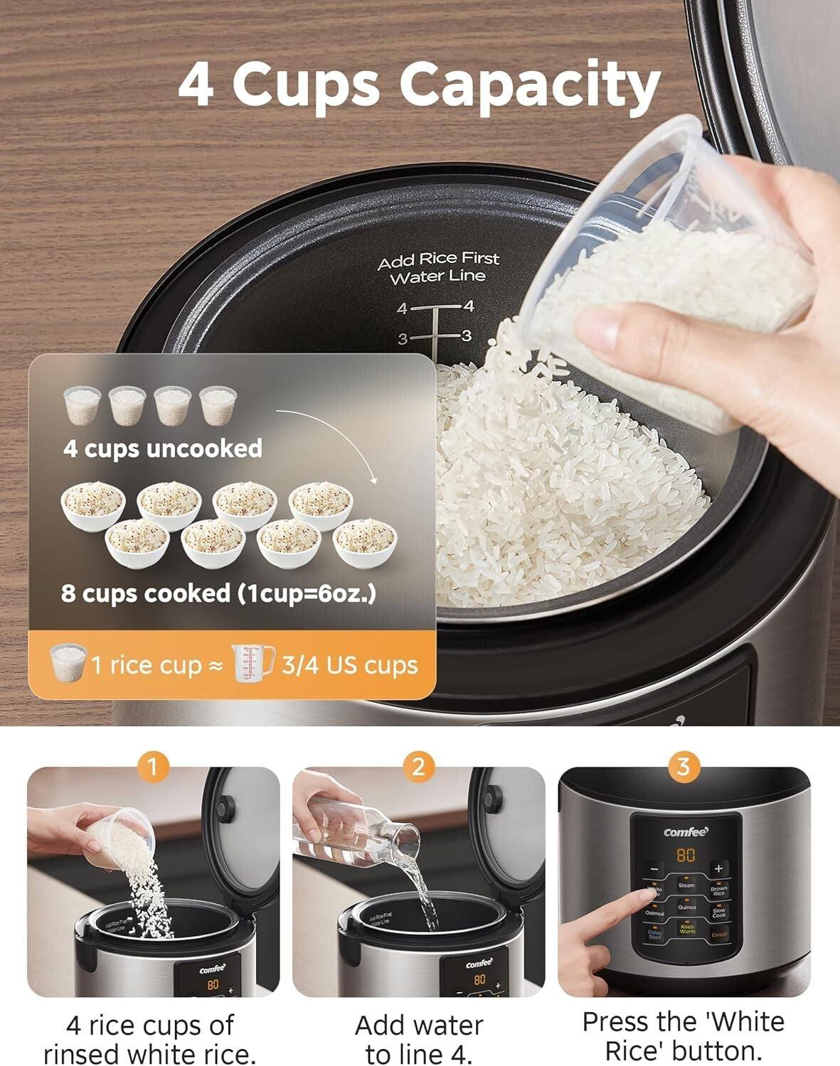 Stainless Steel 2 QT Multi Cooker - Quick Cooking with Safety Features