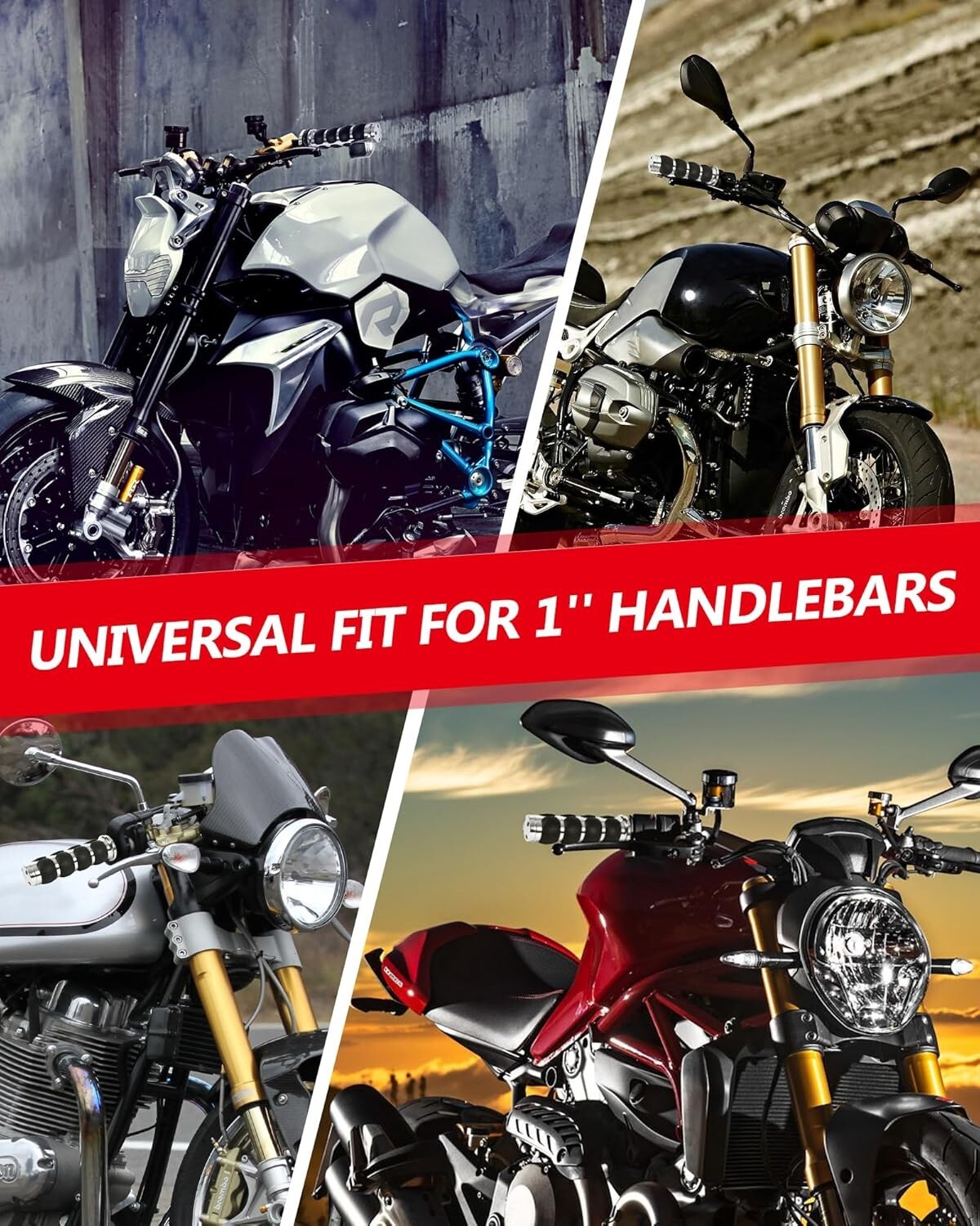 High-Quality 1" Handlebar Grips with Throttle Assist for Ultimate Riding Control