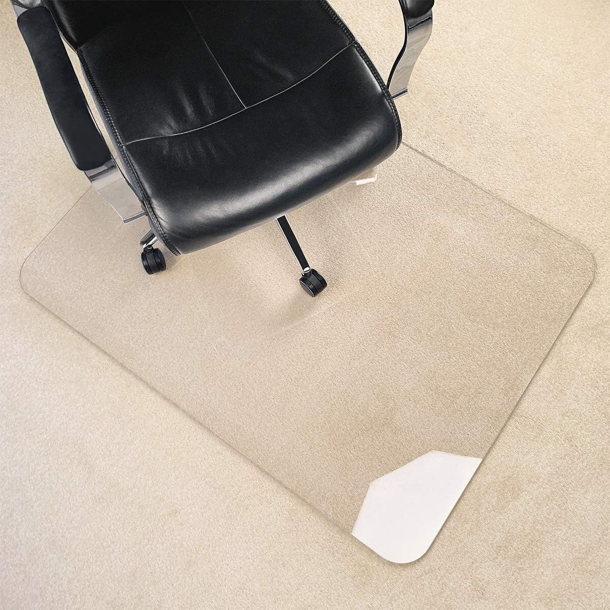 Versatile Crystal Clear Chair Mat for Carpet and Hard Floors - 1/5" Thickness