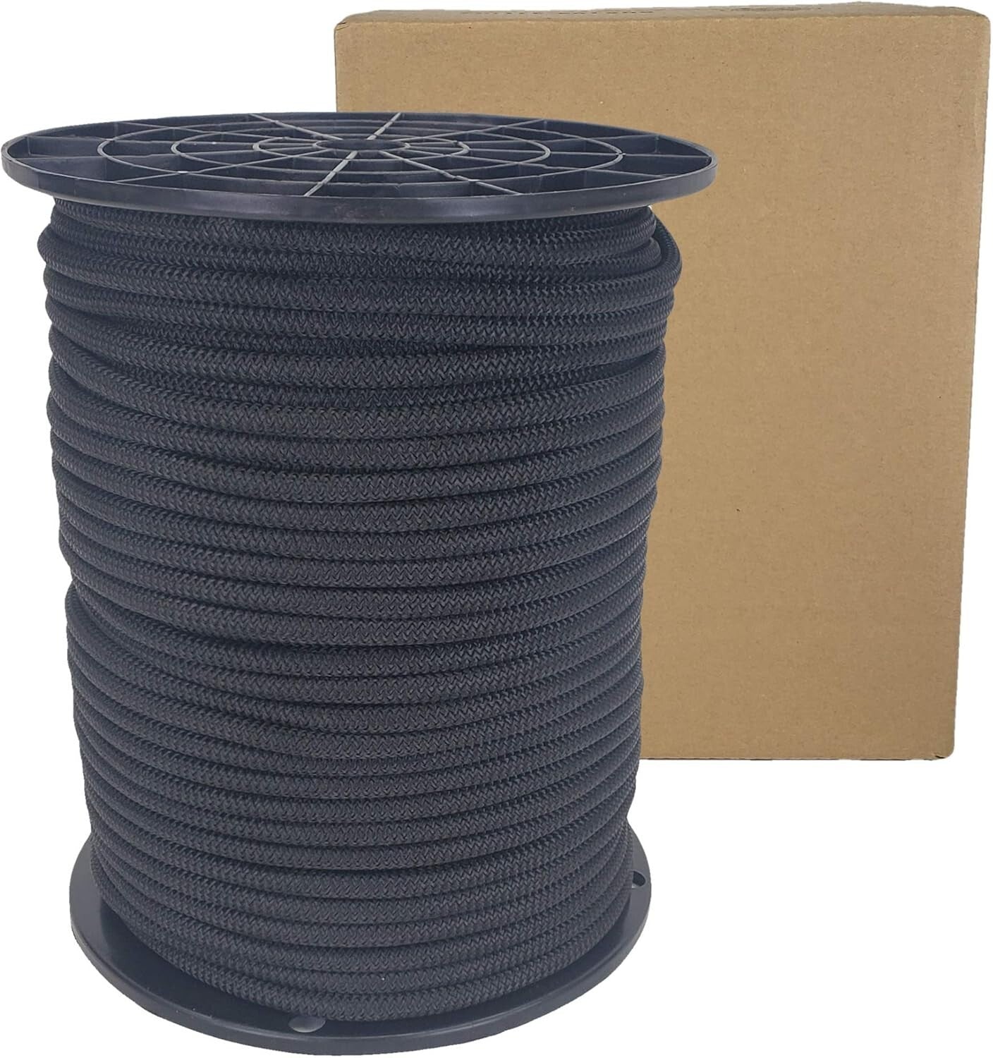 Multipurpose 250ft Black Polyester Bungee Cord - Ideal for Outdoor Adventures