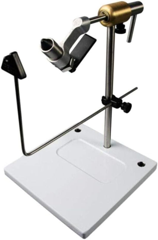 Premium Rotary Fly Tying Vise with Lightweight Pedestal Base for Efficient Tying