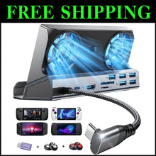 Load image into Gallery viewer, 10-in-1 Docking Station for Steam Deck OLED &amp; ROG Ally with Dual Cooling Fans