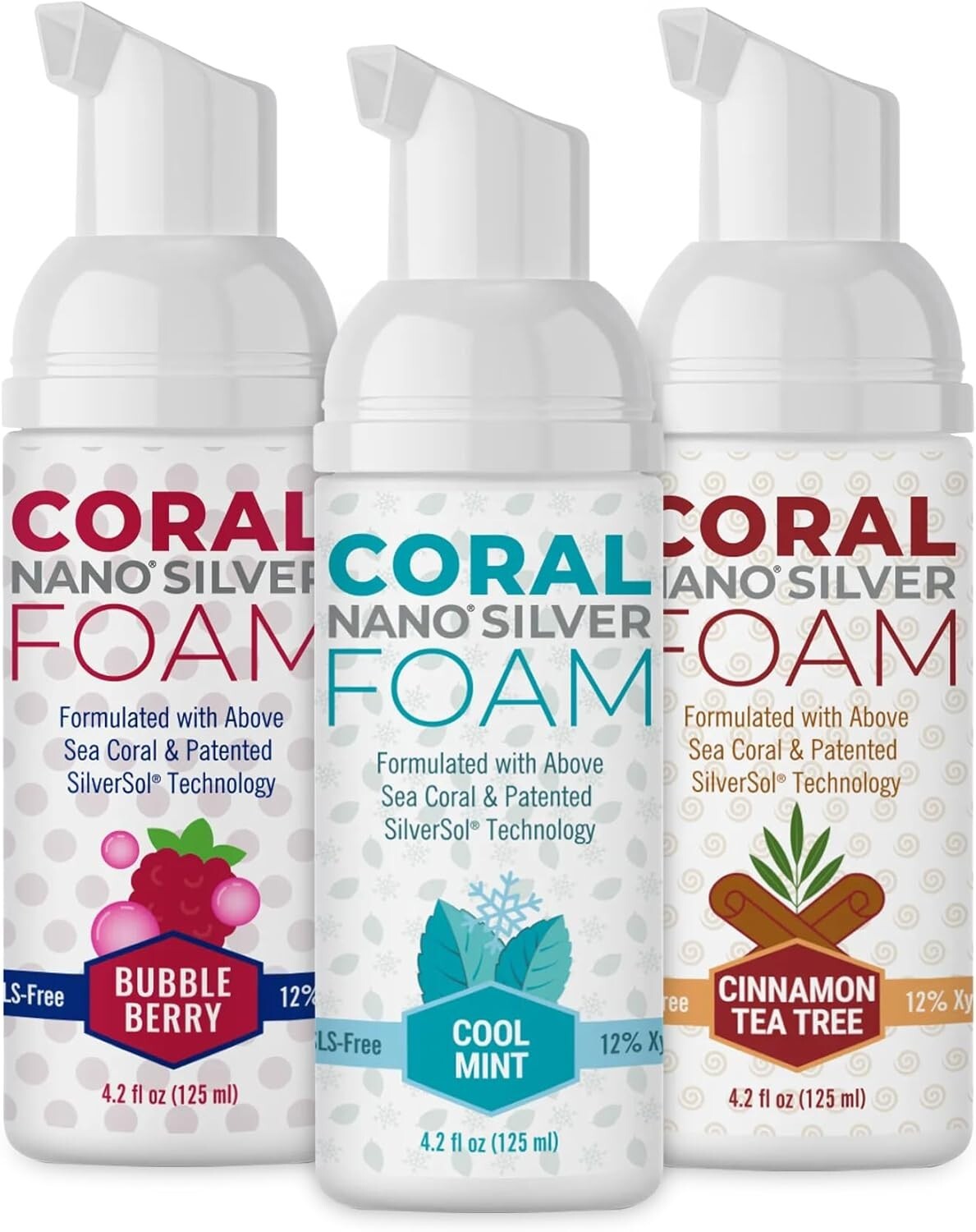 Effective Fluoride-Free Foaming Toothpaste with Nano Silver - Family 4oz Pack