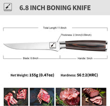 Load image into Gallery viewer, Ultra-Sharp 6.8-Inch Boning Knife - Professional-Grade German Steel &amp; Pakkawood