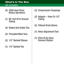 Load image into Gallery viewer, 32HE In-Ground Pro Rotor Pop-up Sprinkler System with Click-N-Go Hose Connection