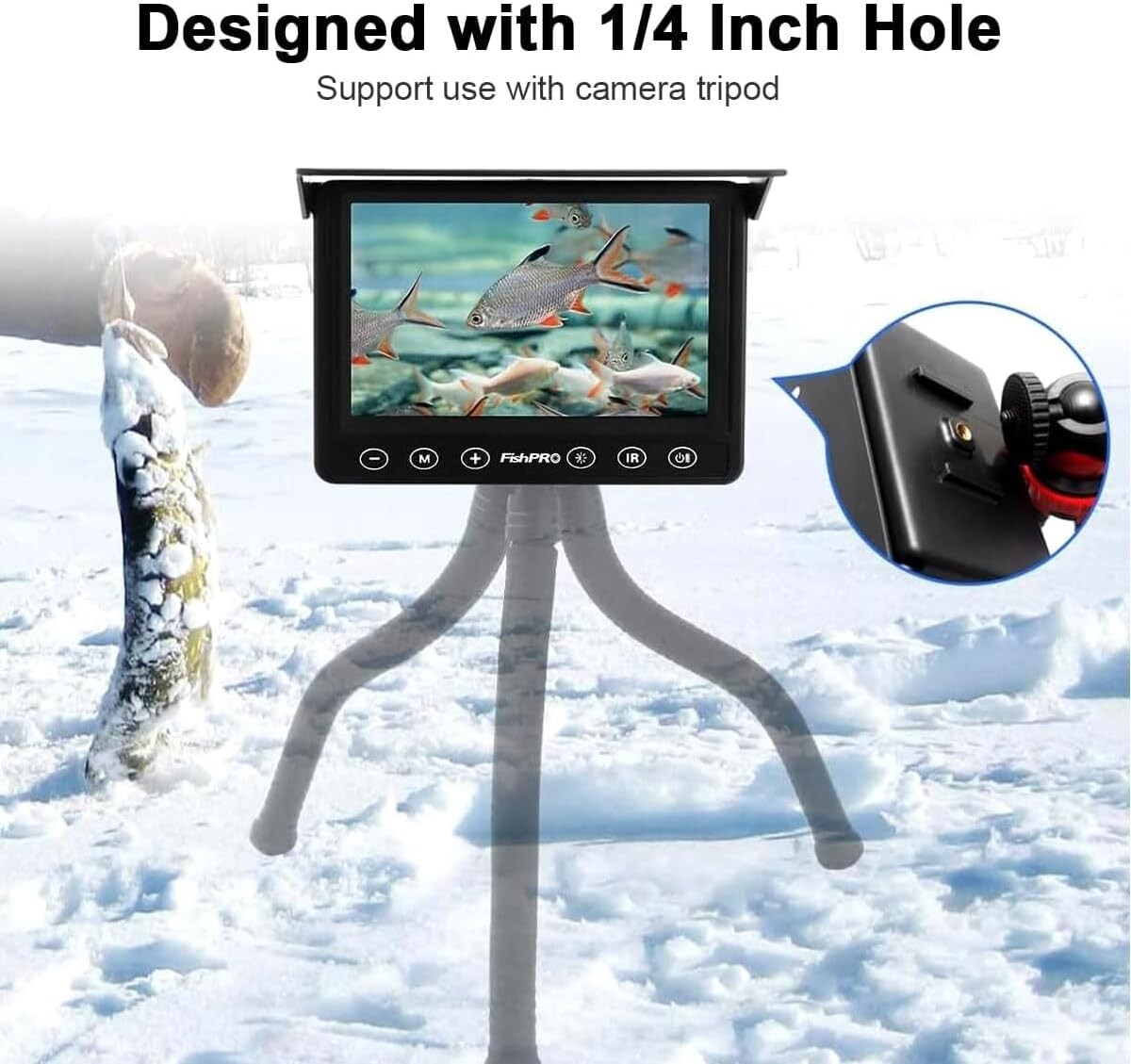 Infrared LED Fishing Camera with Long 15m Cable for Ice or Sea Fishing