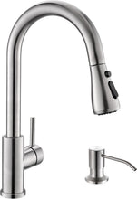 Load image into Gallery viewer, Durable Pull Down Kitchen Faucet &amp; Soap Dispenser Combo - Easy Install 304 SS