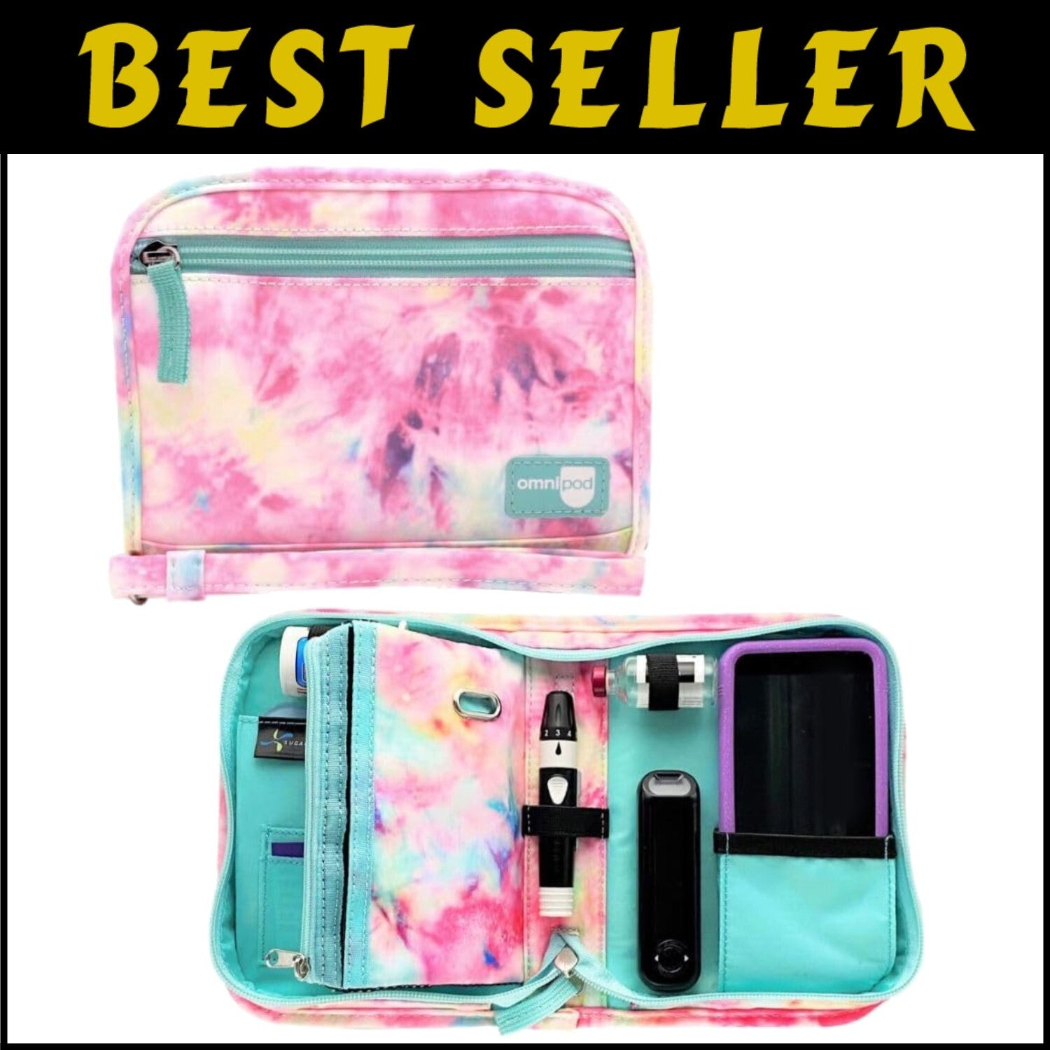 Stylish Omnipod Supply Case - Portable Diabetes Bag with Smart Organization