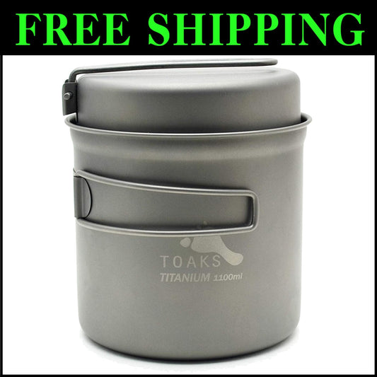 Durable Titanium 1100ml Pot with Multi-Use Pan and Easy Cleanup Features