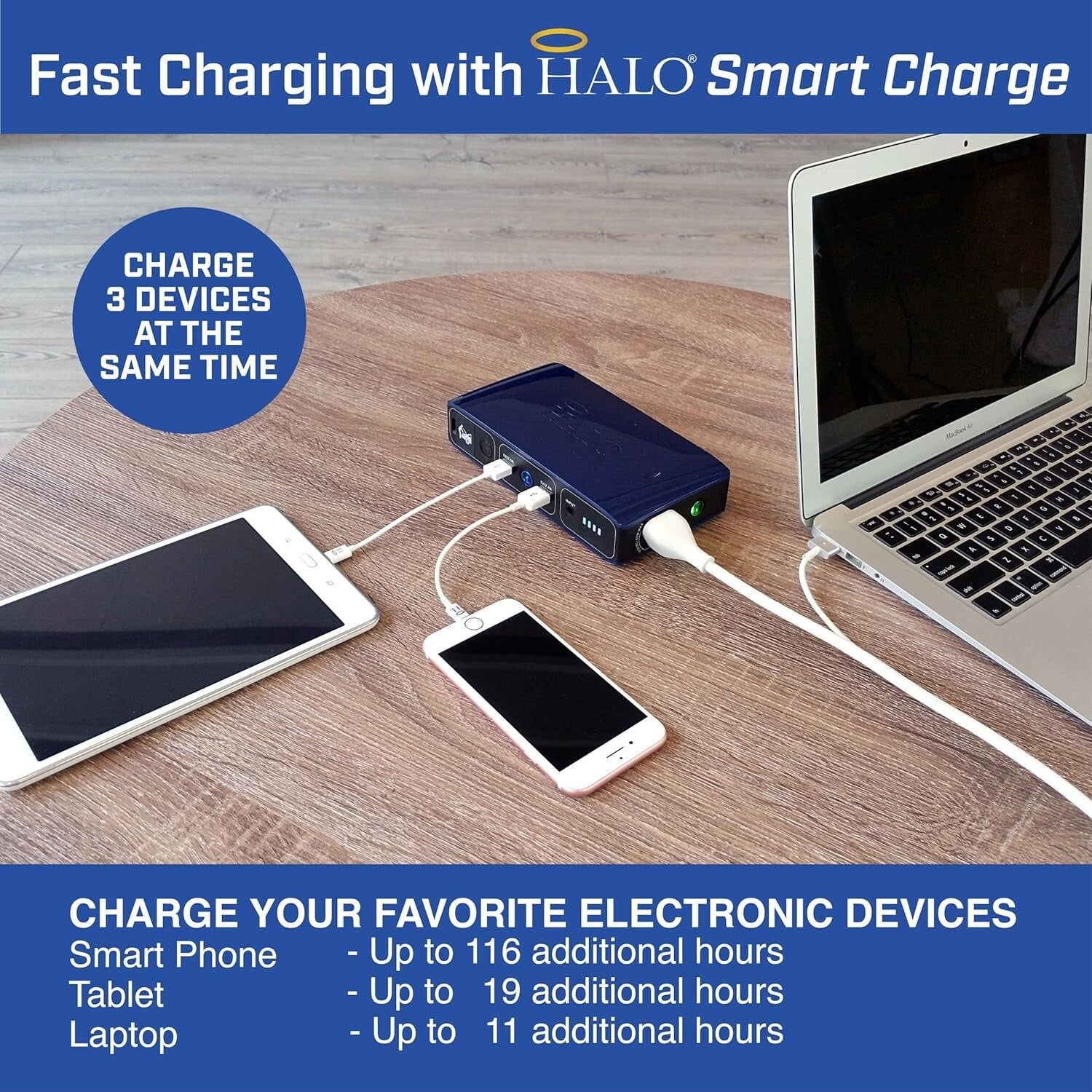 Compact Bolt Car Jump Starter with Emergency Floodlight & USB Charger - Gray