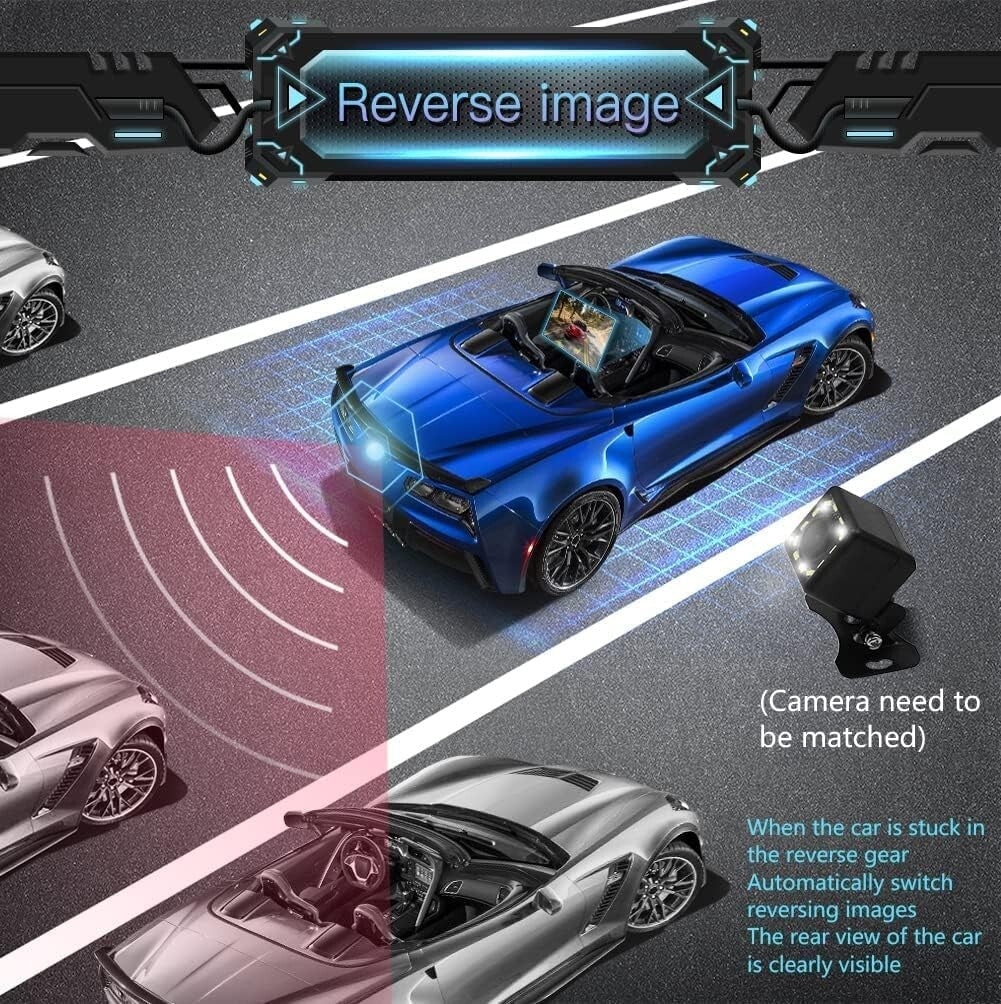 Premium 7-Inch Car Stereo with Bluetooth Hands-Free, Backup Camera Functionality