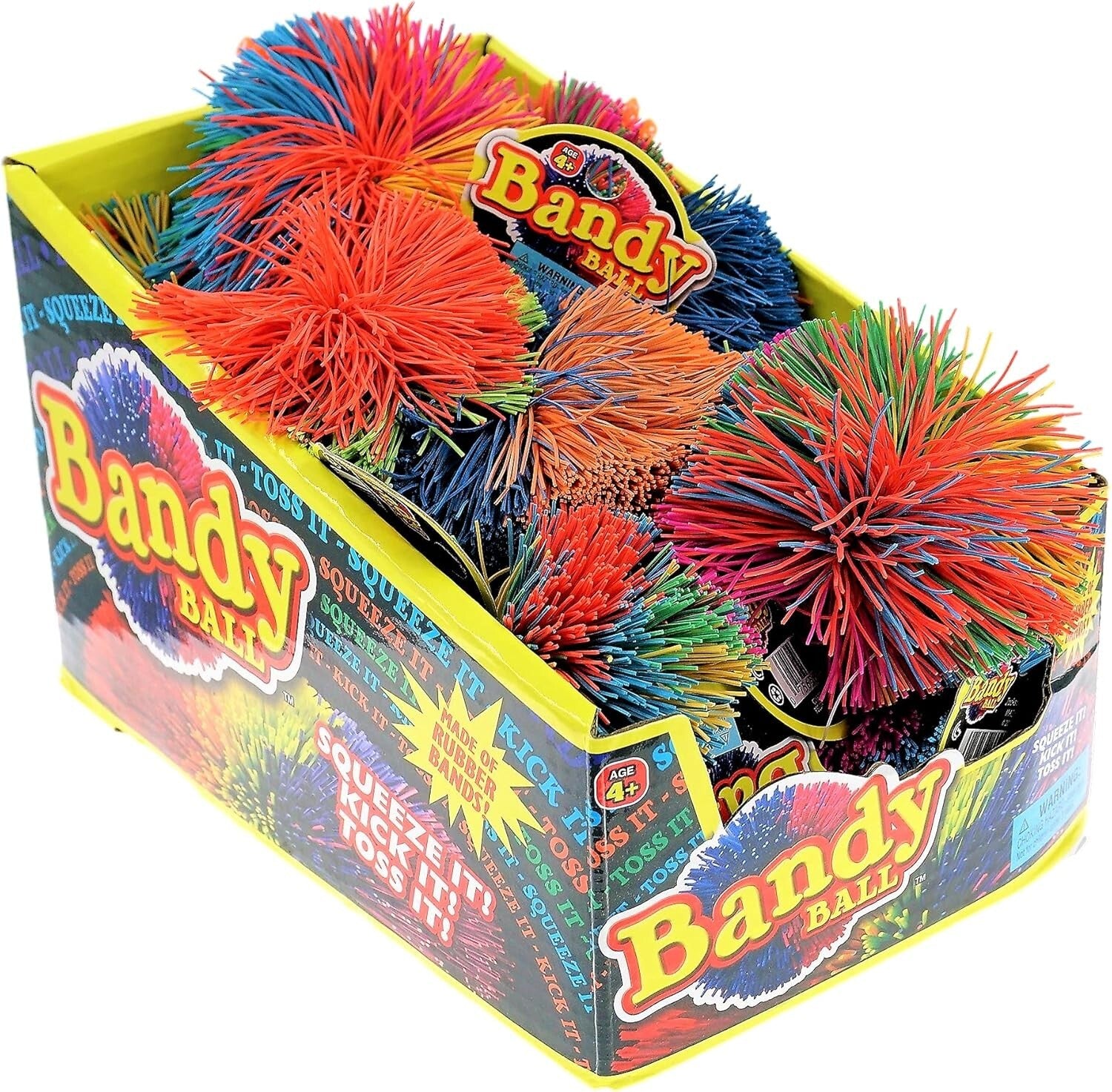 Assorted Rainbow Fuzzy Rubber Balls - 24 Pack Sensory Toy Set for Kids & Adults