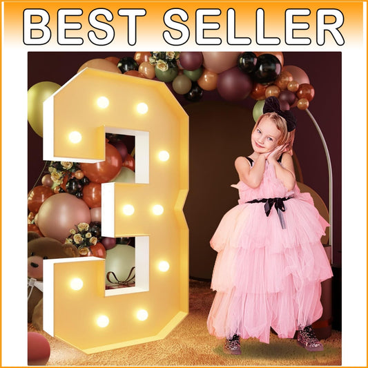 Customizable 4FT Light Up Letters Kit for Birthdays & Anniversaries – Easy Setup