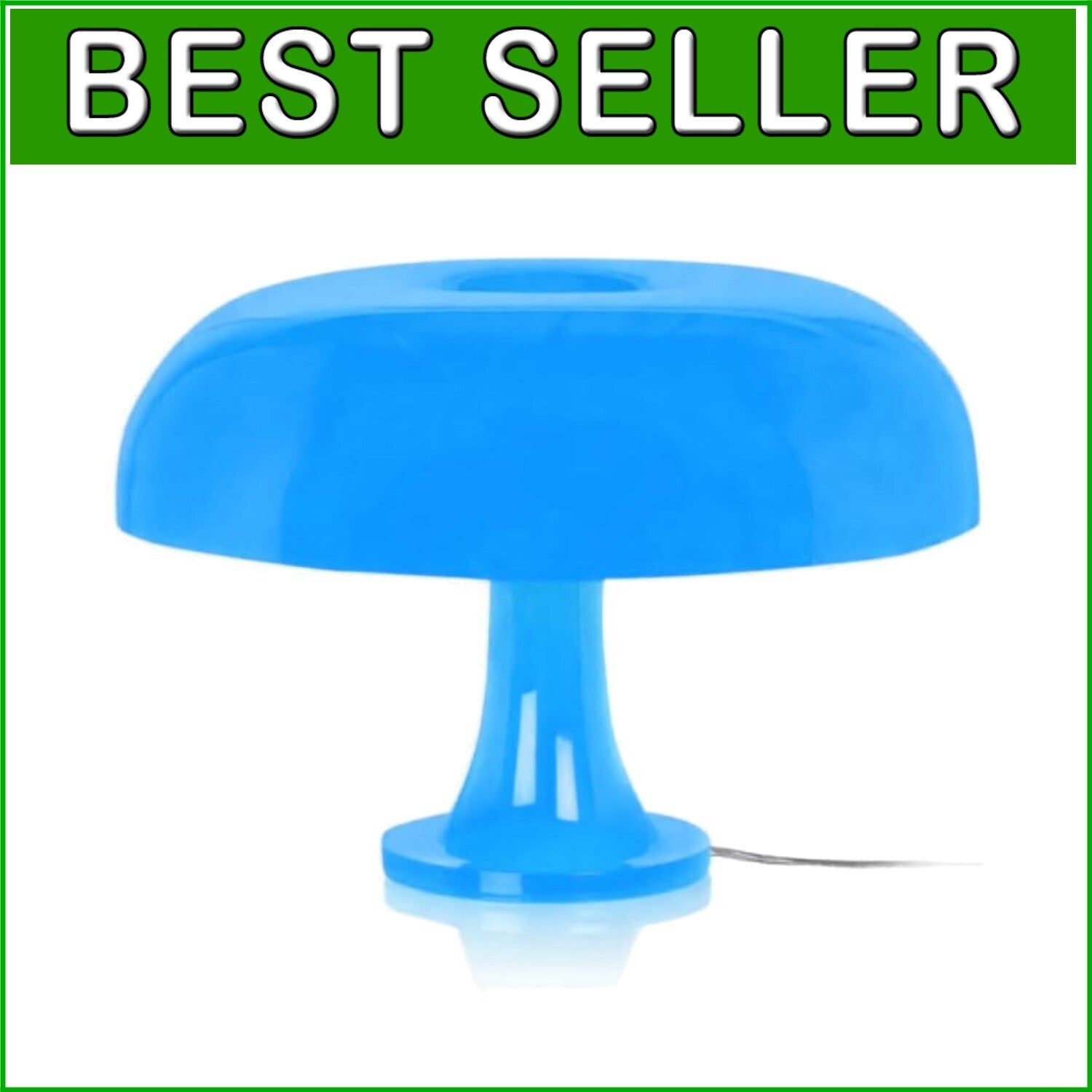 Blue Mushroom Lamp - Perfect for Aesthetic Bedrooms & Retro Living Rooms