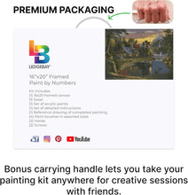 Load image into Gallery viewer, Mountain Paradise DIY Paint by Numbers Kit - Complete Framed Canvas Set
