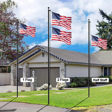 Load image into Gallery viewer, Versatile 25 FT Black Flag Pole with 3x5 Flag - Space-Saving and Elegant Design