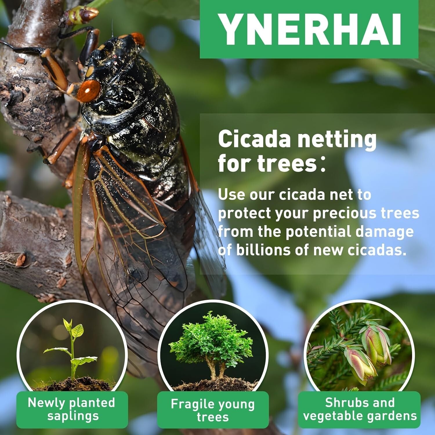 10X100FT Garden Mesh Netting for Ultimate Fruit Tree Protection & Plant Care