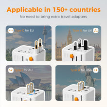 Load image into Gallery viewer, Multi-Functional Travel Adapter with Fast Charging and Global Compatibility