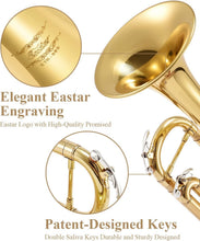 Load image into Gallery viewer, Beginner Bb Standard Trumpet Set in Gold with Case, Mouthpiece &amp; Accessories
