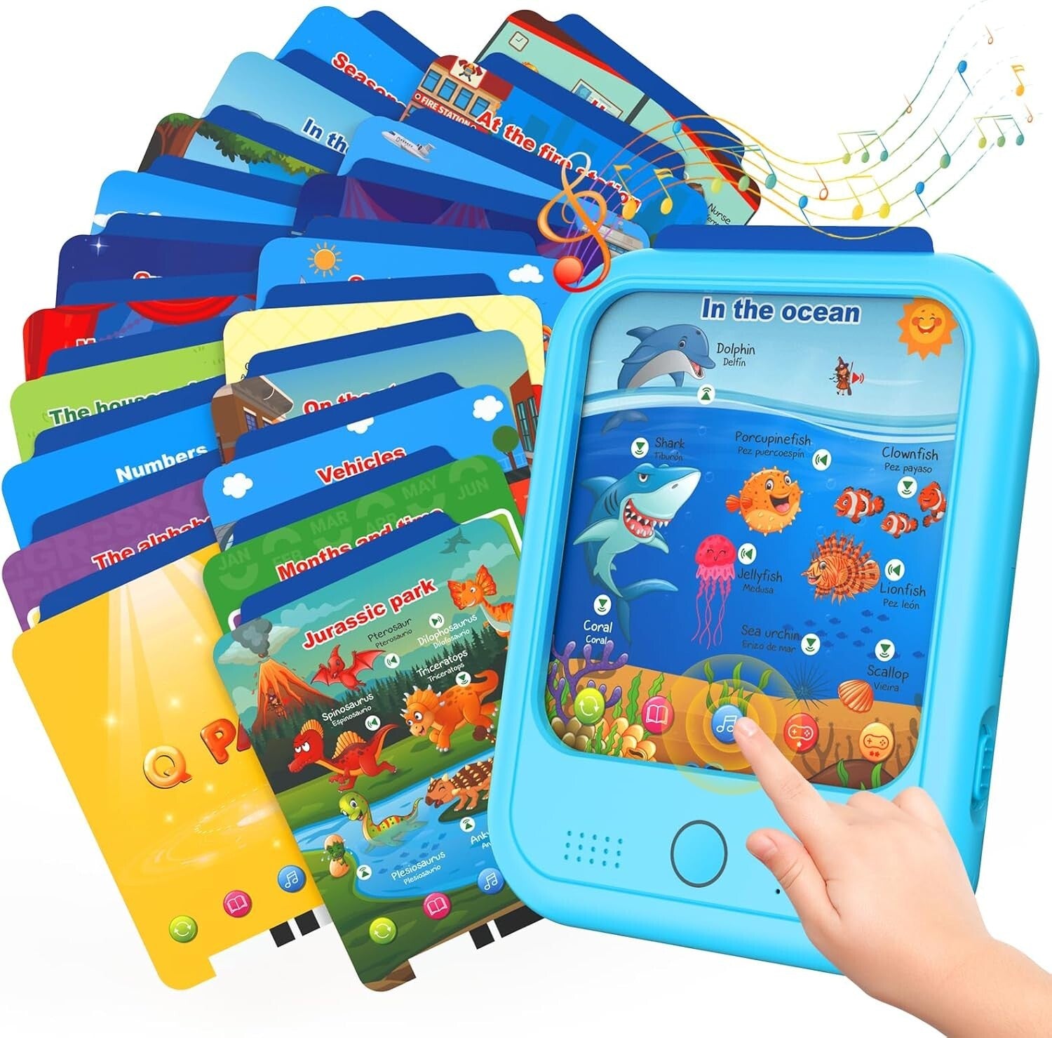 Bilingual Kids Educational Tablet Toy: 40 Themes for Interactive Learning