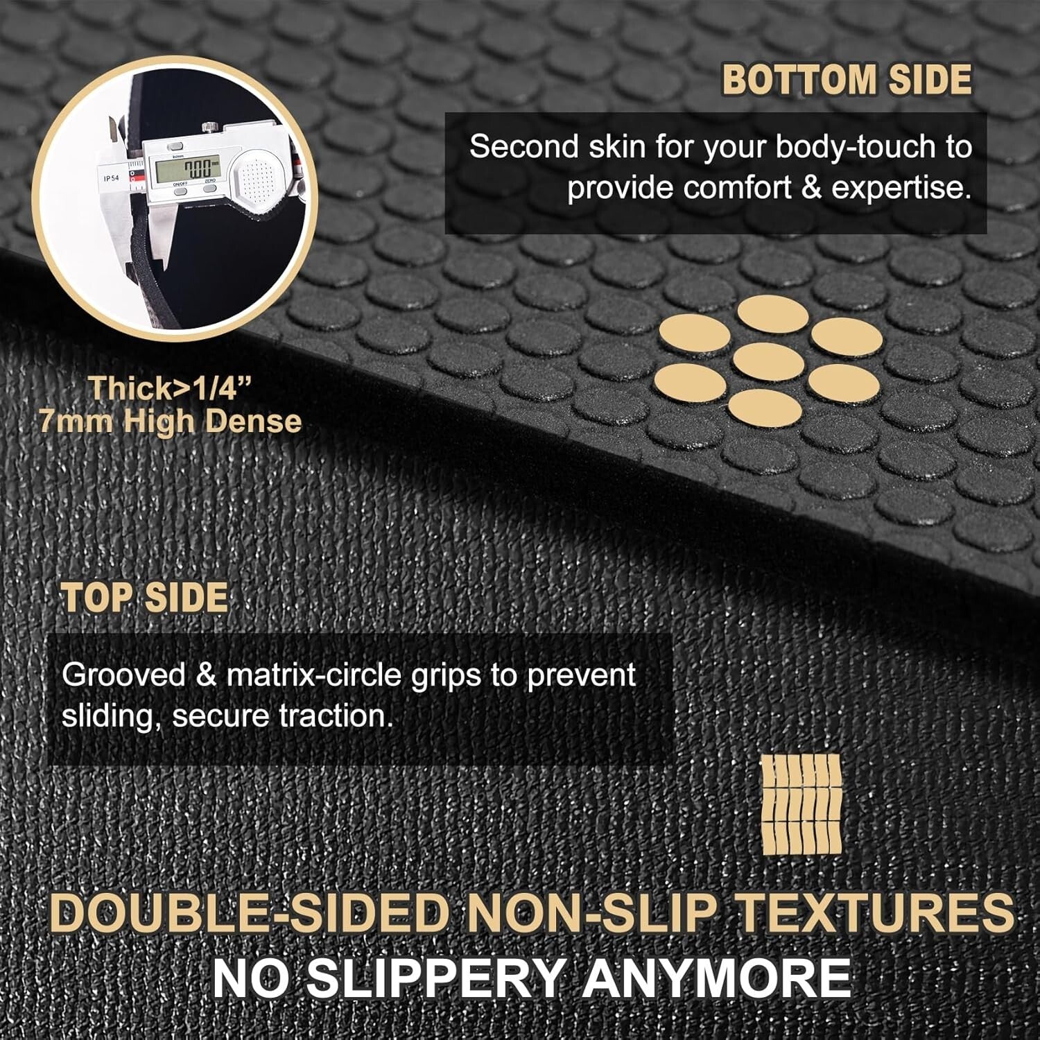 High-Density 16'x6' Non-Slip Foam Mat - Ideal for Plyo, Dance & Gymnastics