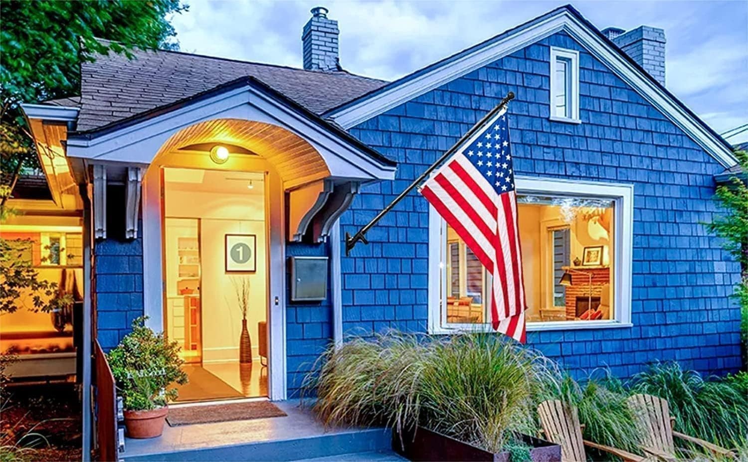 Durable Outdoor Flag Kit - 4x6 Embroidered Flag with 6ft Rust-Resistant Pole