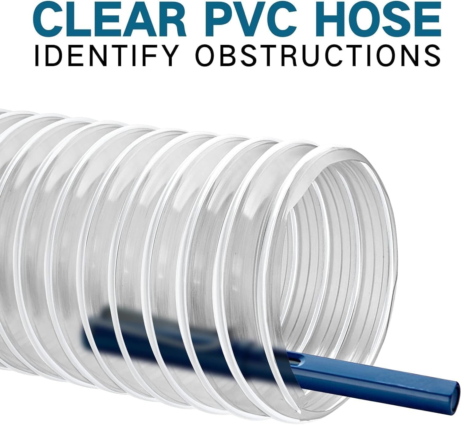 Flexible 6" x 10' Puncture Resistant PVC Dust Hose for Enhanced Dust Control