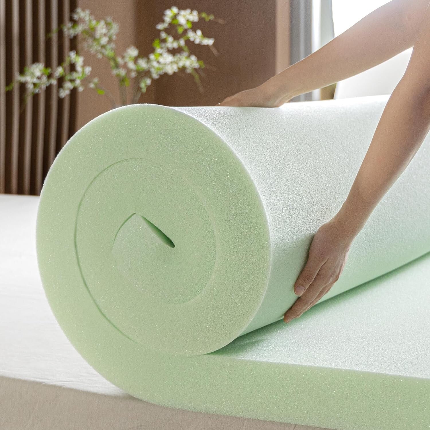Eco-Friendly King Mattress Topper - Green Tea Infused Comfort for Restful Sleep