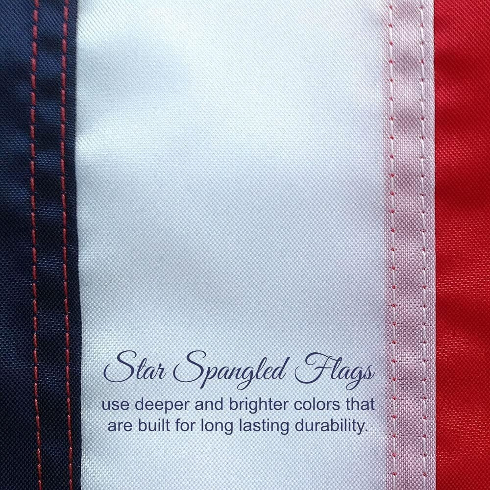 Premium 3x5 American Flag - Fade Resistant Nylon for Hearty Outdoor Display