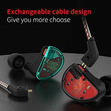 Load image into Gallery viewer, Premium KZ 5 Balanced Armature Earbuds for Musicians - Detachable Cable, Green
