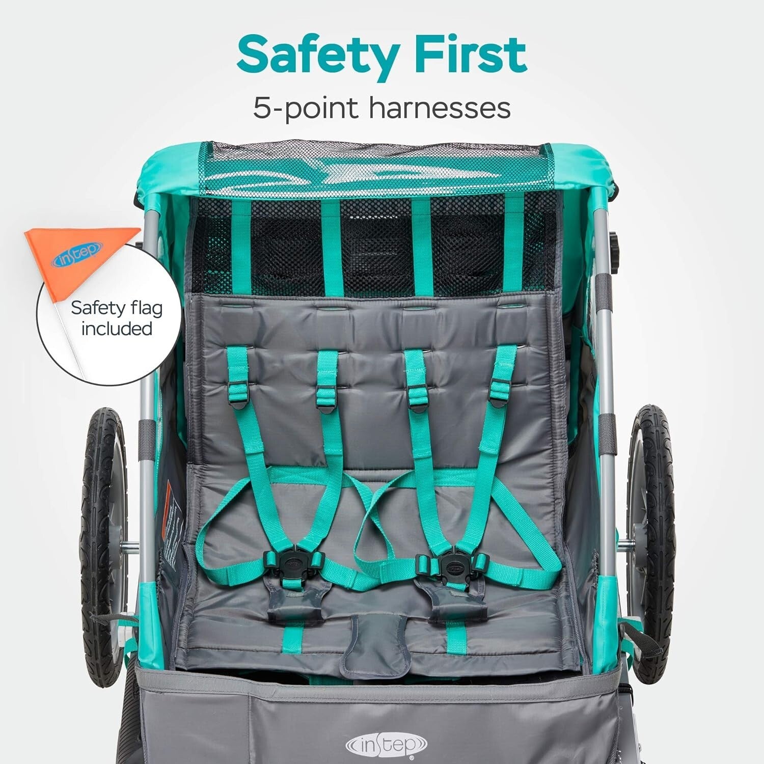 Versatile Quick-N-EZ Double Bike Trailer - Safe Toddler Transport & Storage