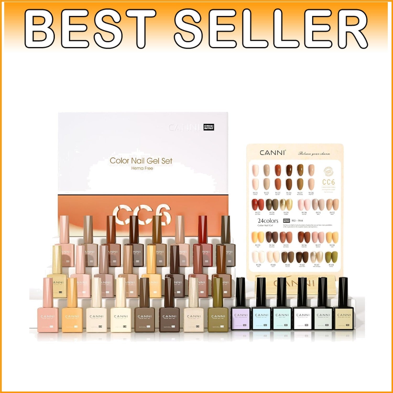 30 Pcs Hema-Free Gel Nail Polish Set - Glossy Finish for DIY Manicure At Home