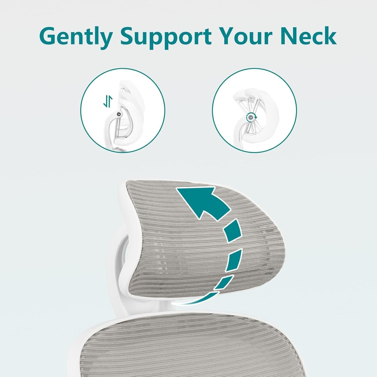 Modern Grey Ergonomic Swivel Chair with Adjustable Height and Comfortable Design