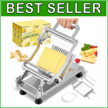 Load image into Gallery viewer, Professional Stainless Steel Cheese Slicer with Removable Blade &amp; Grip Handle