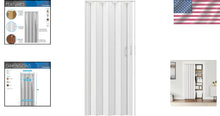Load image into Gallery viewer, Durable White Accordion Folding Doors - Space-Efficient 32" Design