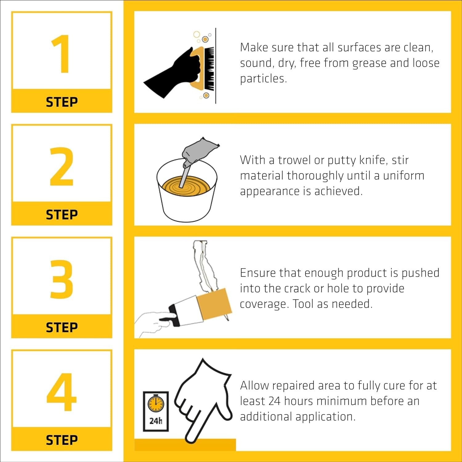 Cryl Gray Ready-Mix Concrete Patch - Textured 1 Qt 6 Pack for Easy Repairs