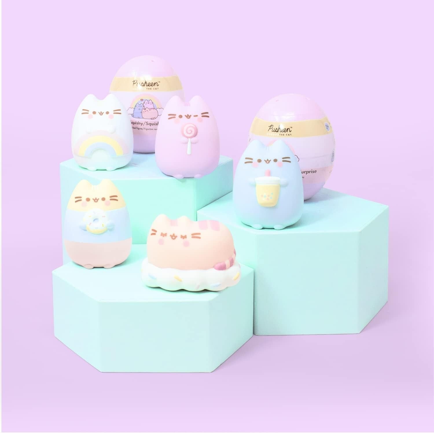 Cute & Collectible Pusheen Squishy Toys - 5 Unique Designs in a Surprise Capsule