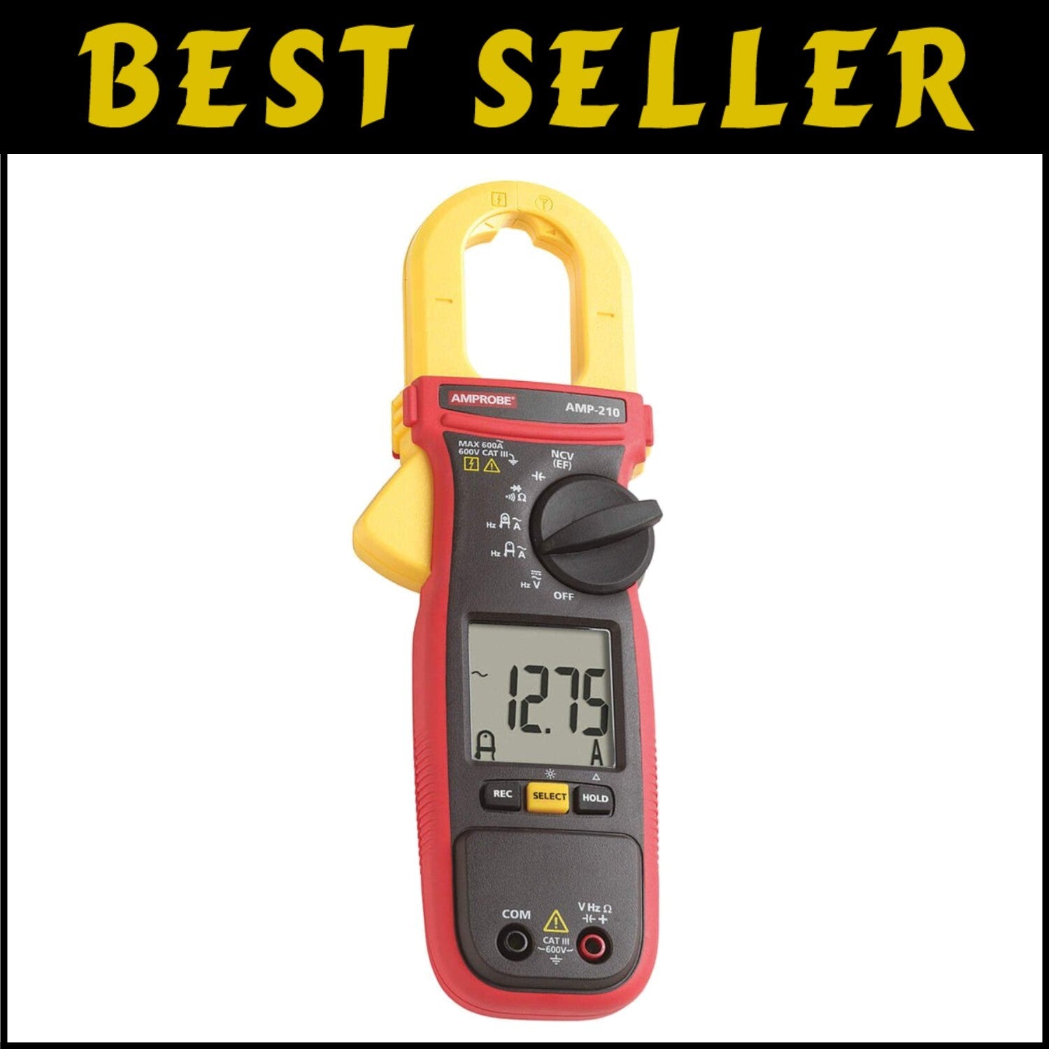 Precision AMP-210 Clamp Meter – Cat III IV Safety Rating for HVAC & Electricians