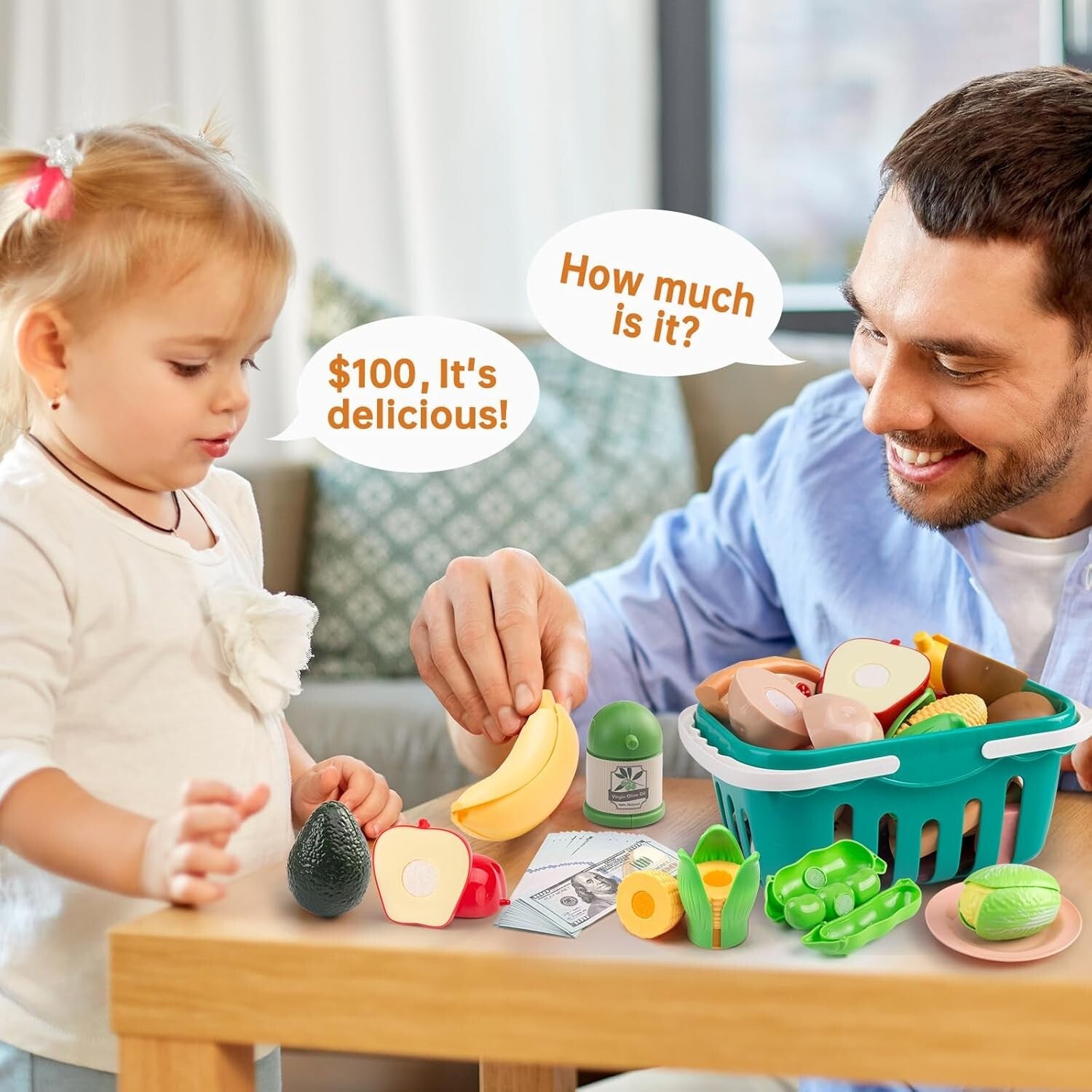 Deluxe 150-Pc Kitchen Play Kit - Toddler Cooking Set with Accessories & Baskets