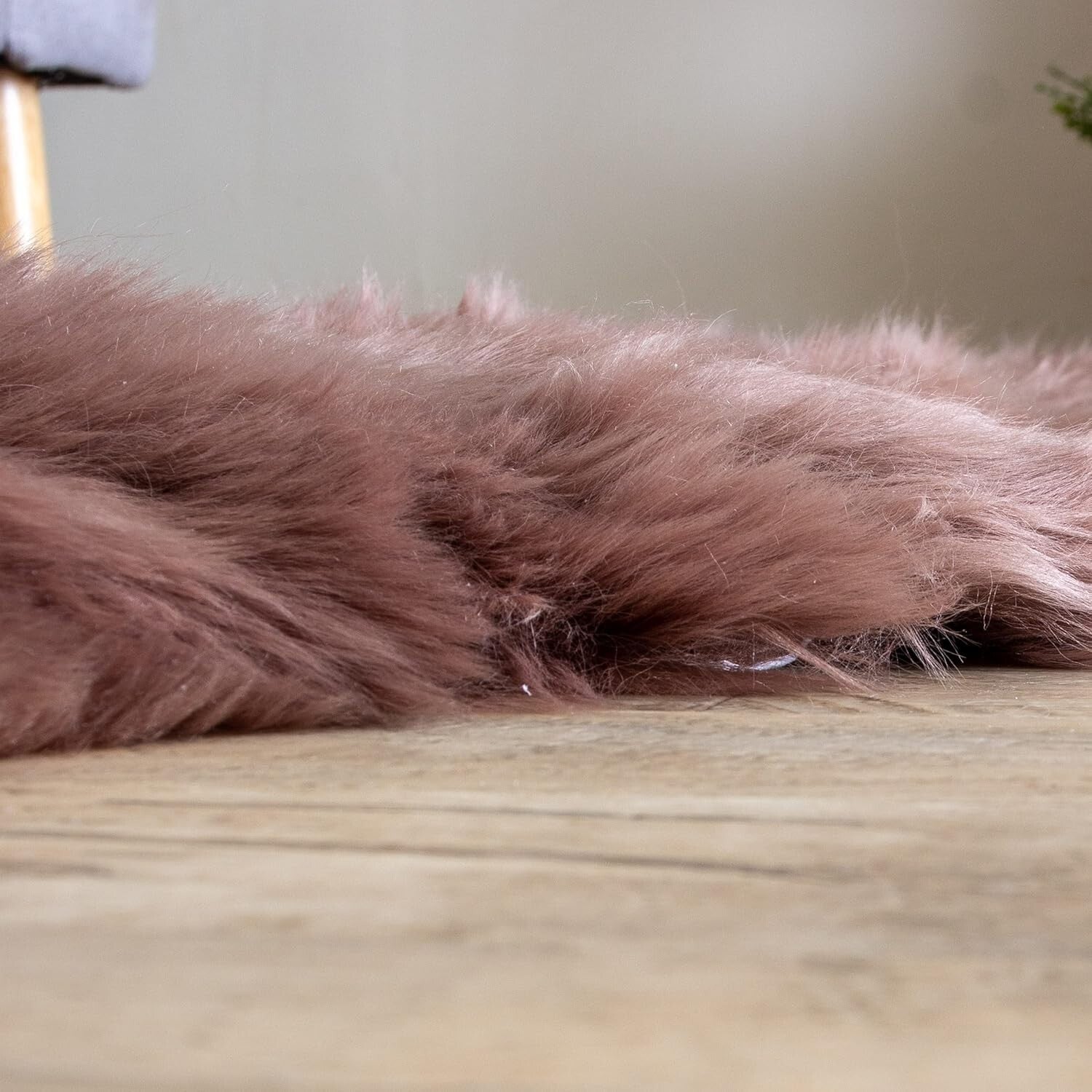 Luxurious 2' x 6' Genuine Sheepskin Rug - Soft & Natural Tan Area Decor