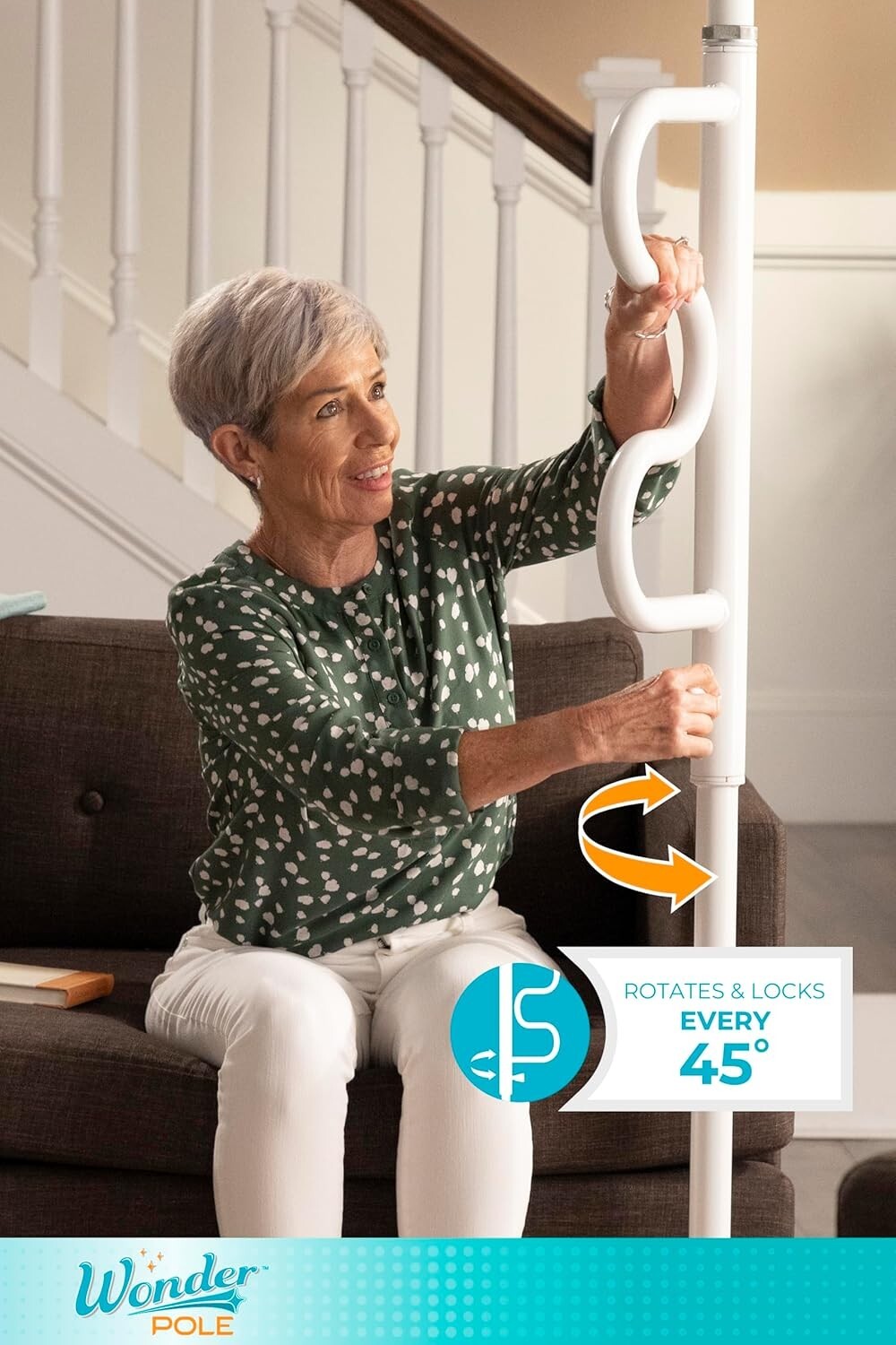 Durable Adjustable Grab Bar and Security Pole - Easy Installation & Stability