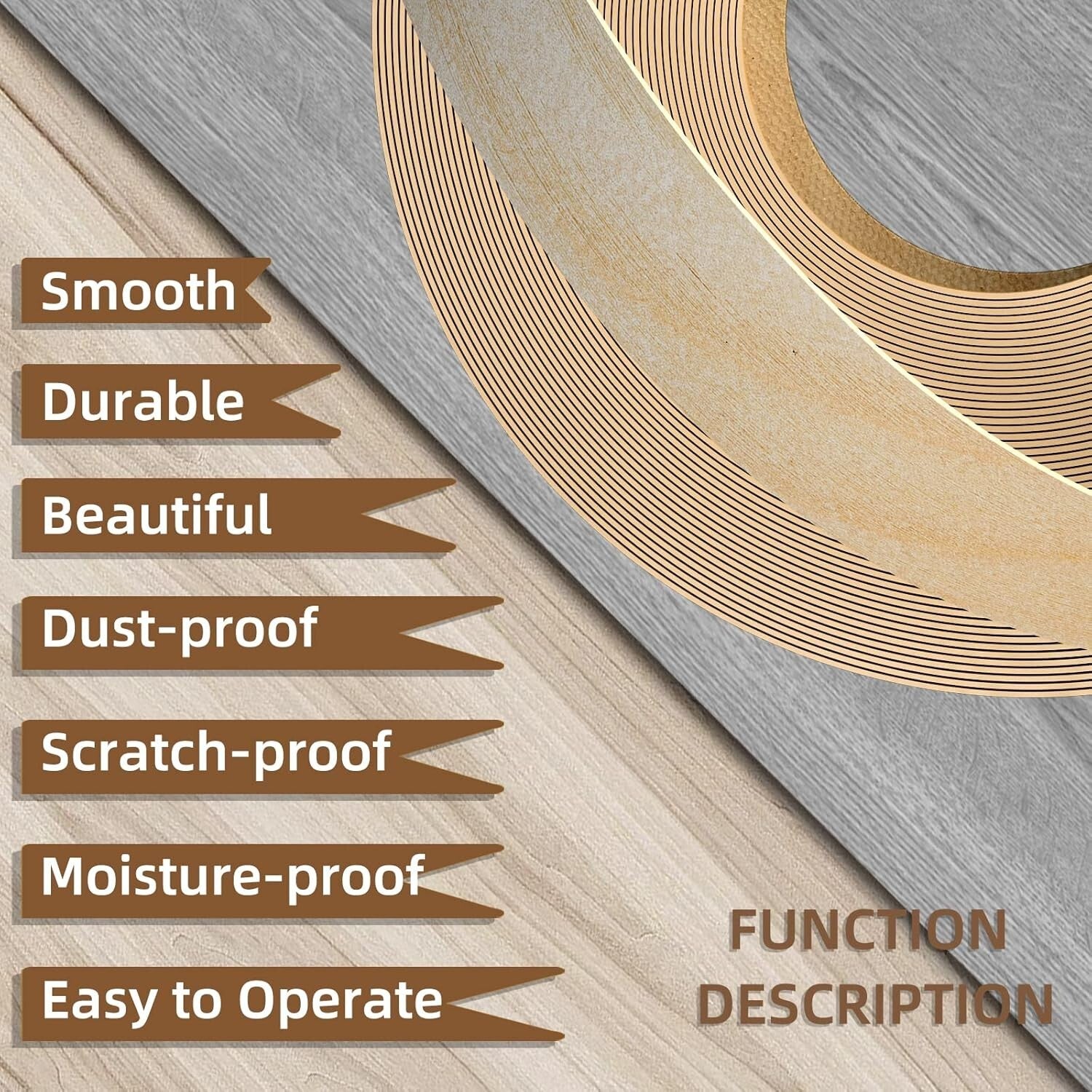 Durable 12" x 15ft Birch Veneer Edge Banding - Ideal for Furniture Restoration