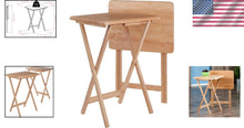Load image into Gallery viewer, Transitional Design 2-Piece Snack Tray Table Set - Ideal for Small Spaces